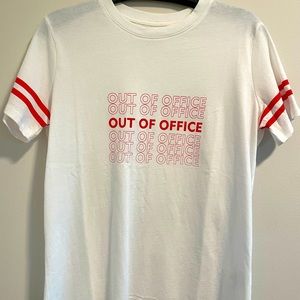 NWT French Connection Out Of Office Boyfit Tee, size medium